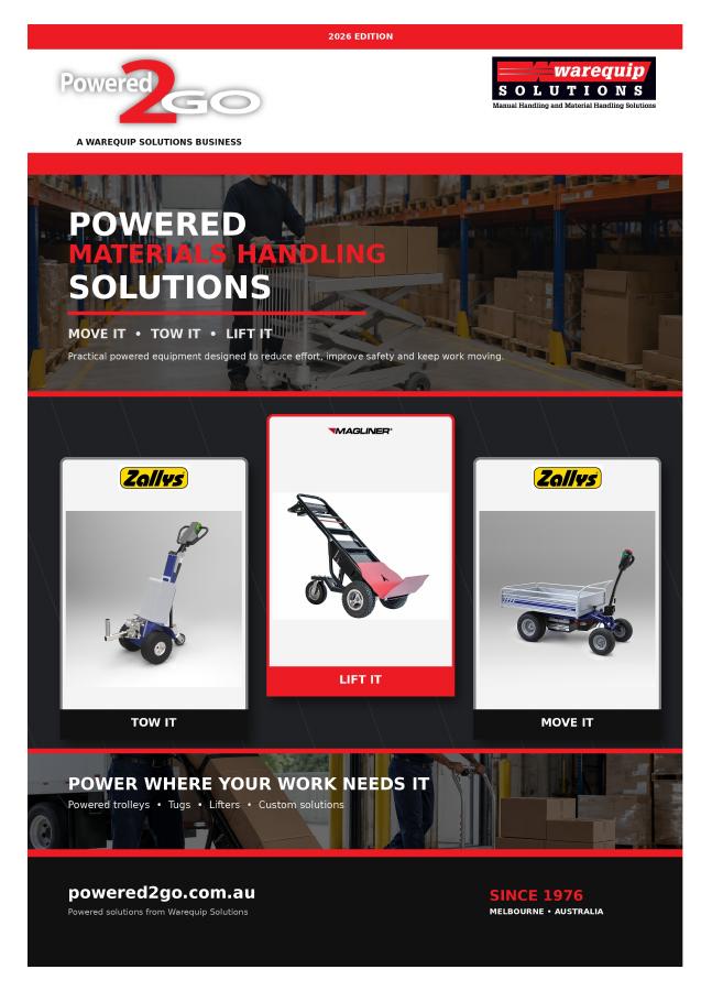 Powered2Go 2026 Materials Handling Solutions brochure cover