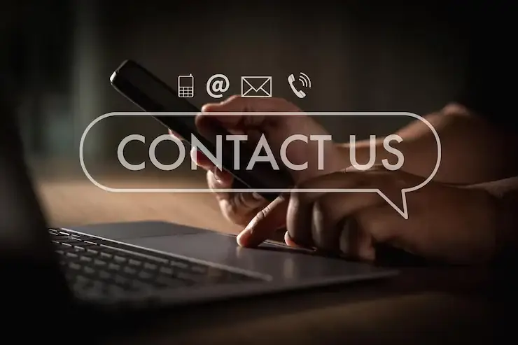 Contact us by email or phone